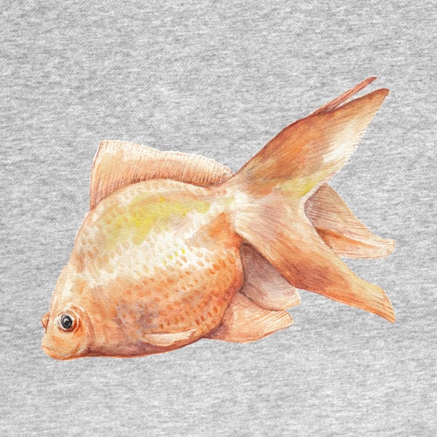 Watercolor Goldfish by wanderinglaur